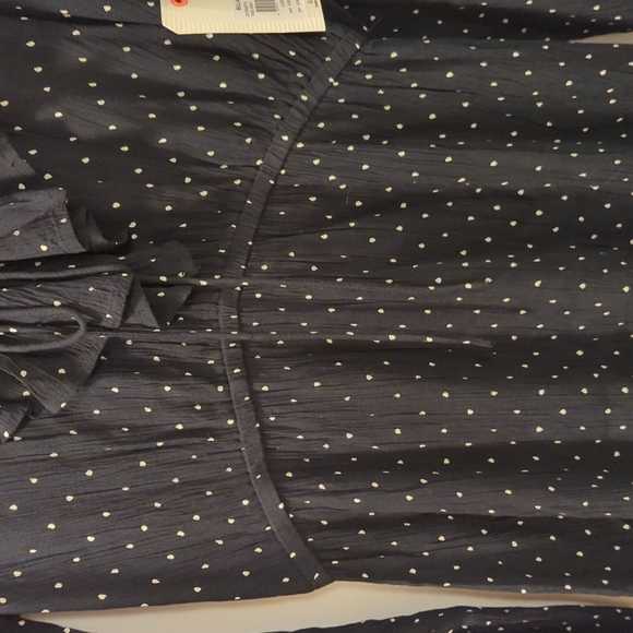 Billabong Long Sleeve Mini Polka Dot Dress - Picture 7 of 14